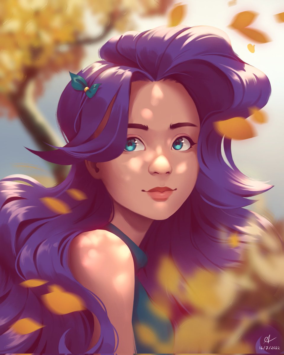 Abigail chilling on her fav season.

#StardewValley #StardewValleyfanart #ArtistOnTwitter #artistsontwitter