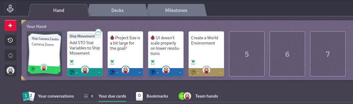 SeriousTable's tweet image. Part of the purpose of this project I'm doing was to start creating project management processes that would scale with the size of my project. I'm *really* hoping I'm using @codecks_io properly, though I've got to set a defined time every day to review this...