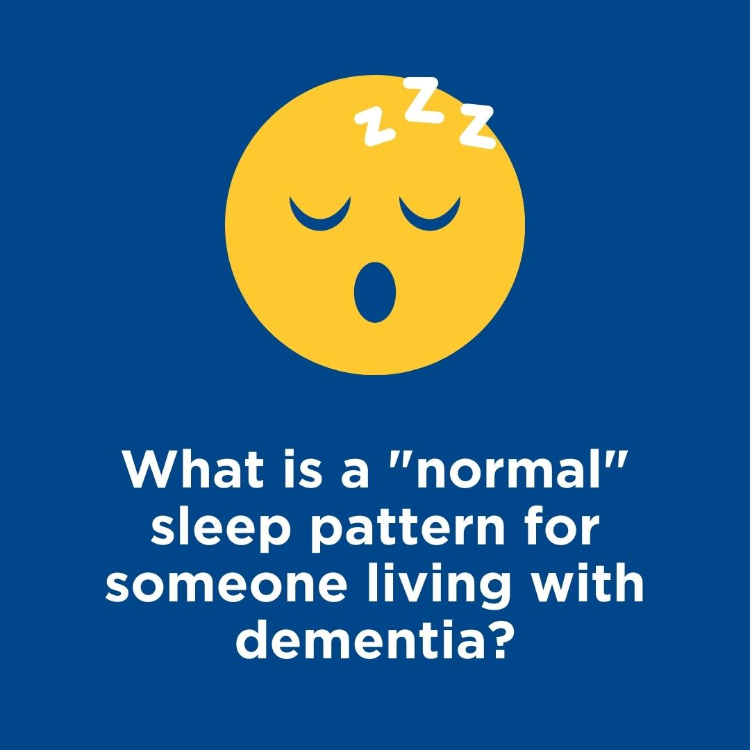 What is a "normal" sleep pattern for someone with dementia? 😴

For people living with dementia, restless leg syndrome &amp; sleep apnea are common sleep disturbances.

Learn more:
bit.ly/Dementia_Sleep…