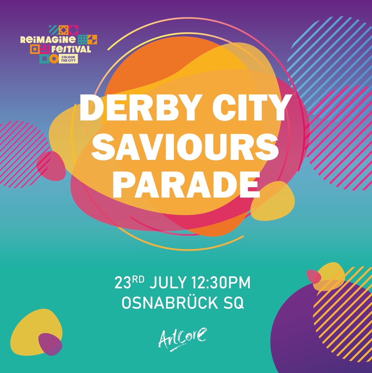 DerbyDaysOut (@derbydaysout) on Twitter photo ✨ Do you want to become a Derby City Saviour? ✨ Join Artcore's spectacular parade full of creativity and become a Derby City Saviour on 23rd of July! #DerbyCitySaviours #ReimagineDerby ✨ Do you want to become a Derby City Saviour? ✨ Join Artcore's spectacular parade full of creativity and become a Derby City Saviour on 23rd of July! #DerbyCitySaviours #ReimagineDerby