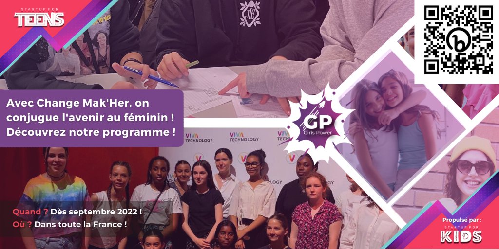 En septembre prochain, retour du programme engagé et bienveillant, destiné aux filles de 12 à 18 ans ! 💁‍♀️

Nous avons le plaisir d'ouvrir les préinscriptions pour Change Mak'Her 3 !🤩

Et les places sont gratuites😎 #techforall #TechForGood 
➡️bit.ly/CMH307