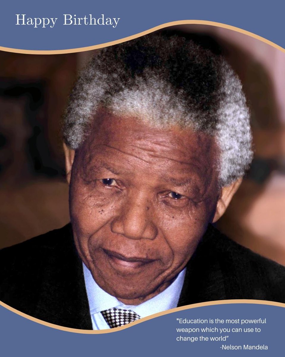 BlackHeritageNH's tweet photo. Happy Birthday, Nelson Mandela. On this day we remember his life and legacy. A fighter for freedom, who’s bravery and sacrifices dismantled the evil system of Apartheid in South Africa.
#NelsonMandelaDay #SouthAfrica #Freedom #BHTNH #Heroes https://t.co/GasWHuNHgy