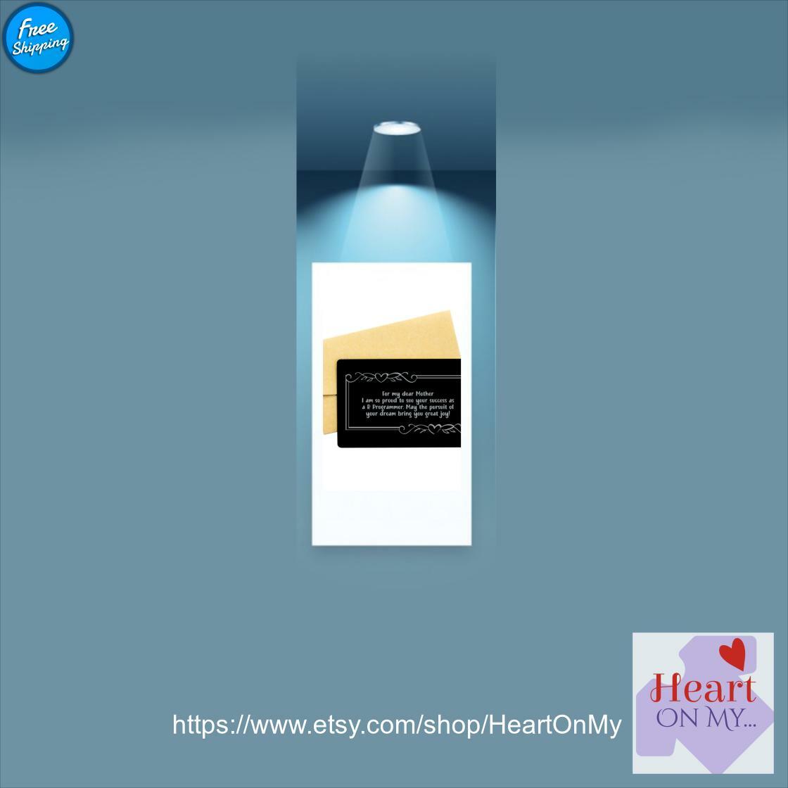 HeartOnMy1's tweet image. 🐕 Big deals! A Special Message For Your Mother, Who Is A R Programmer - Engraved Aluminum Wallet Card - A Sweet, Enduring Gift only at $15.95 on etsy.com/listing/125534… Hurry. #mother #RProgrammer