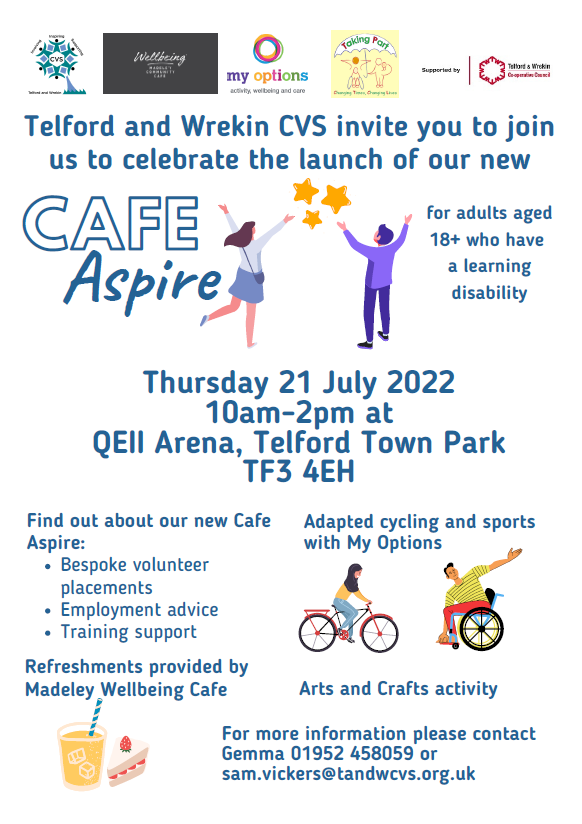 View more information about the launch of Cafe Aspire: livewell.telford.gov.uk/NewsItems/Deta…