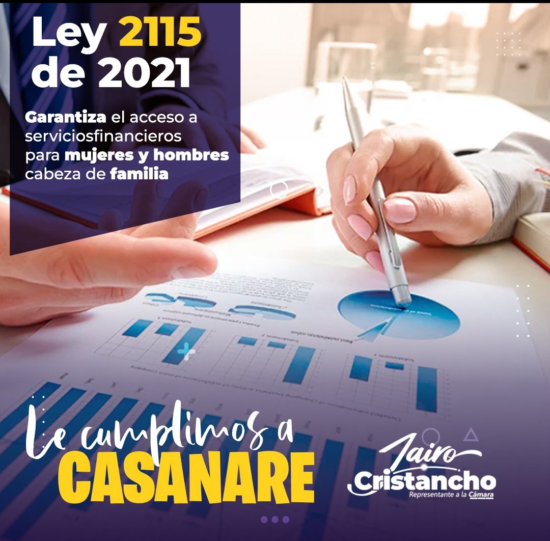 DocJCristancho's tweet photo. Con esta Ley que nos aprobaron se crean nuevas oportunidades para  mujeres y hombres cabeza de familia.
#LeCumplimosACasanare 
#InformeLegislativo https://t.co/CAzff4BSpi