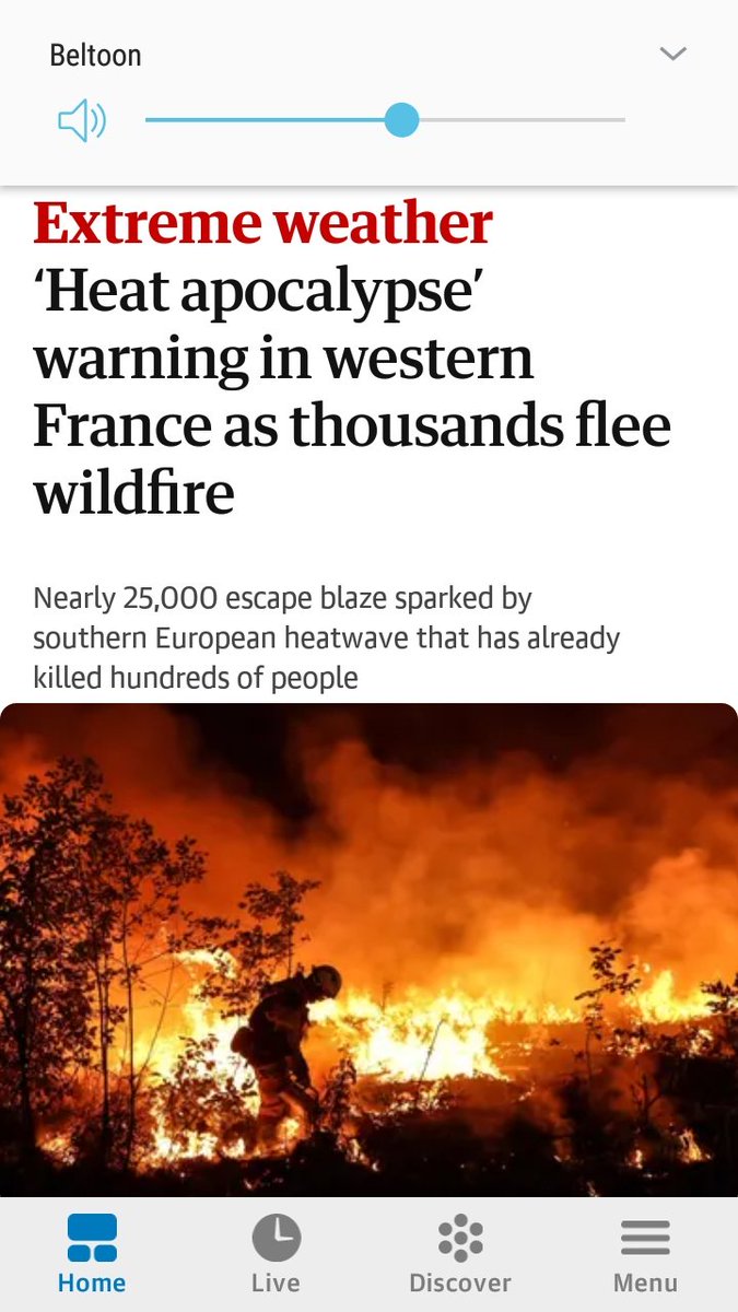 LaDoeland's tweet photo. Zoek de verschillen tussen klimaatnieuws op @NOS en @guardian vandaag. https://t.co/wpFaTYikwn