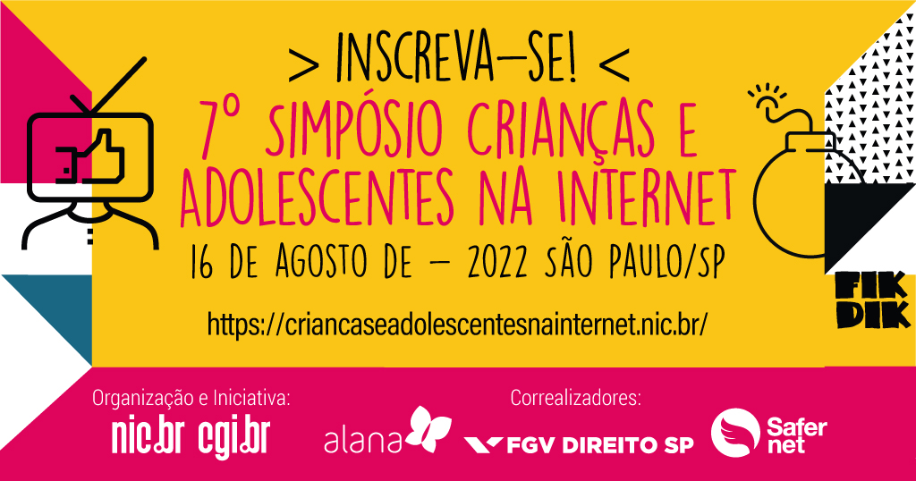 ComuNICbr's tweet photo. 7º Simpósio Crianças e Adolescentes na Internet discutirá em 16/8 os direitos dos jovens no ambiente online e educação digital. Não perca! Inscreva-se gratuitamente em: https://t.co/iCCjOPQwEa @InstitutoAlana @fgvcepi @safernet #NICbr #CGIbr #InternetSegura #InternetcomResponsa https://t.co/gWu157Av7k