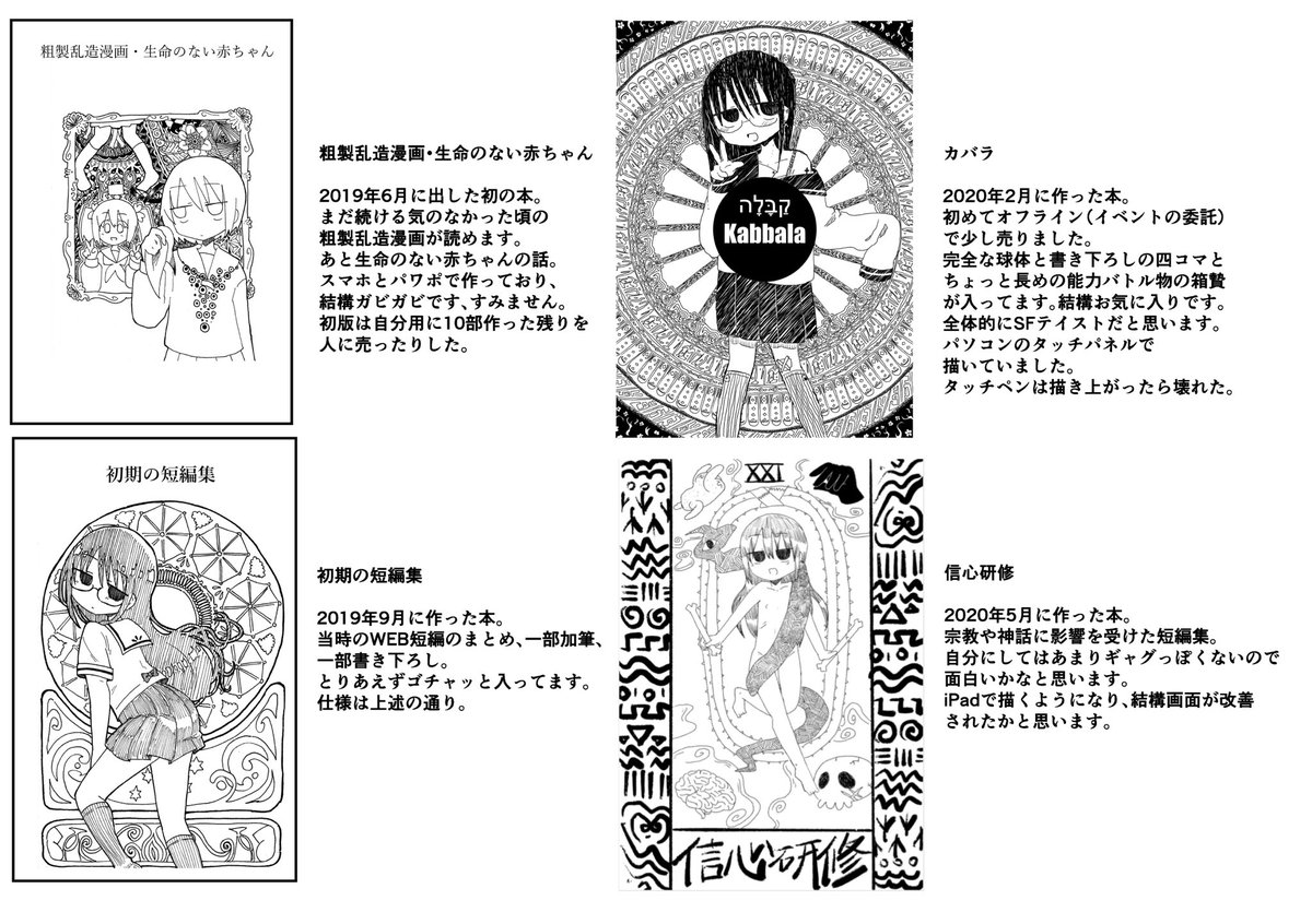 紙の本が無くなって再販する気もない結構前の漫画たちをboothで無料公開することにしました
画像は本の紹介?です
https://t.co/BPckbIIFbW 