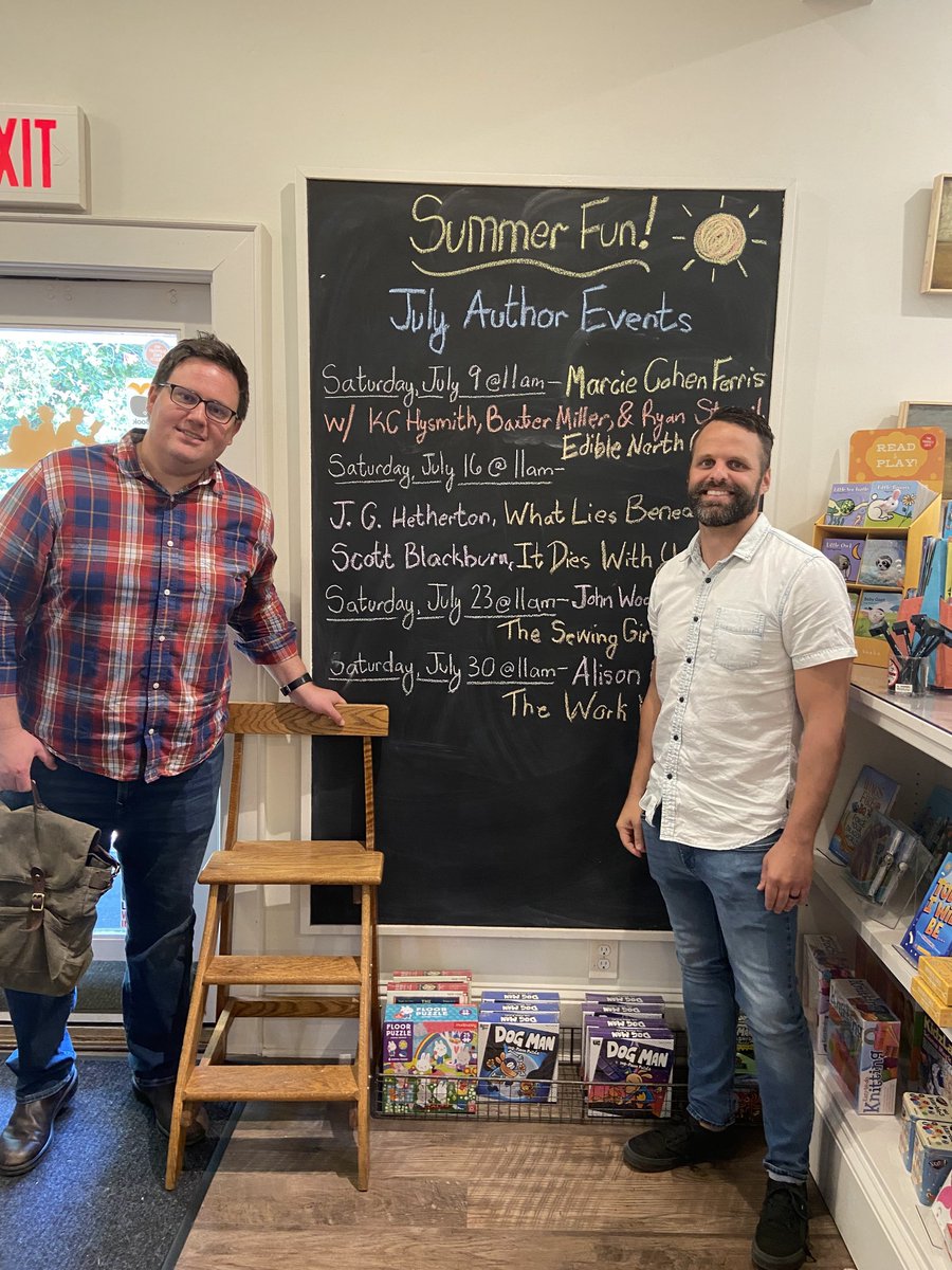 What a world-class reading at <a href="/mcibooks/">McIntyre's Books</a>
 this past Saturday. Thanks to them, to my fellow author <a href="/ScottMBlackburn/">Scott Blackburn</a>, and to the best moderator in the business: <a href="/reverenderyk/">Eryk Pruitt</a>.

Next up: Noir at the Bar this Thursday at Yonder in Hillsborough, NC.