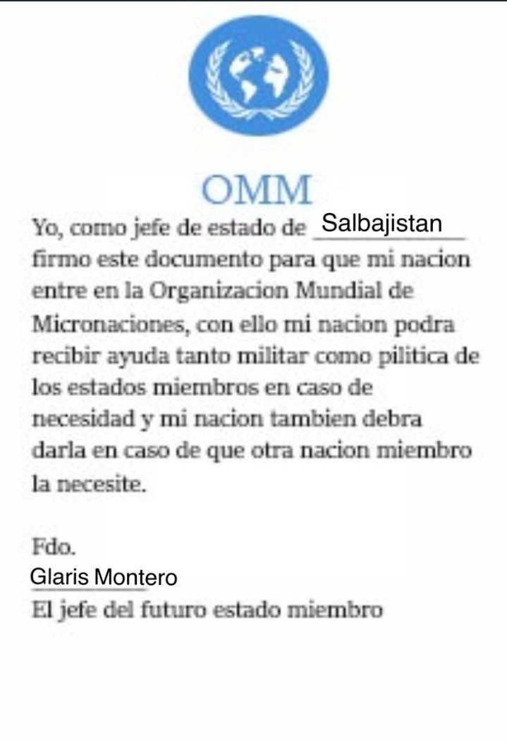 Org_Mun_de_Micr's tweet photo. @salvajistan se une a la OMM https://t.co/lXKShc6HEb