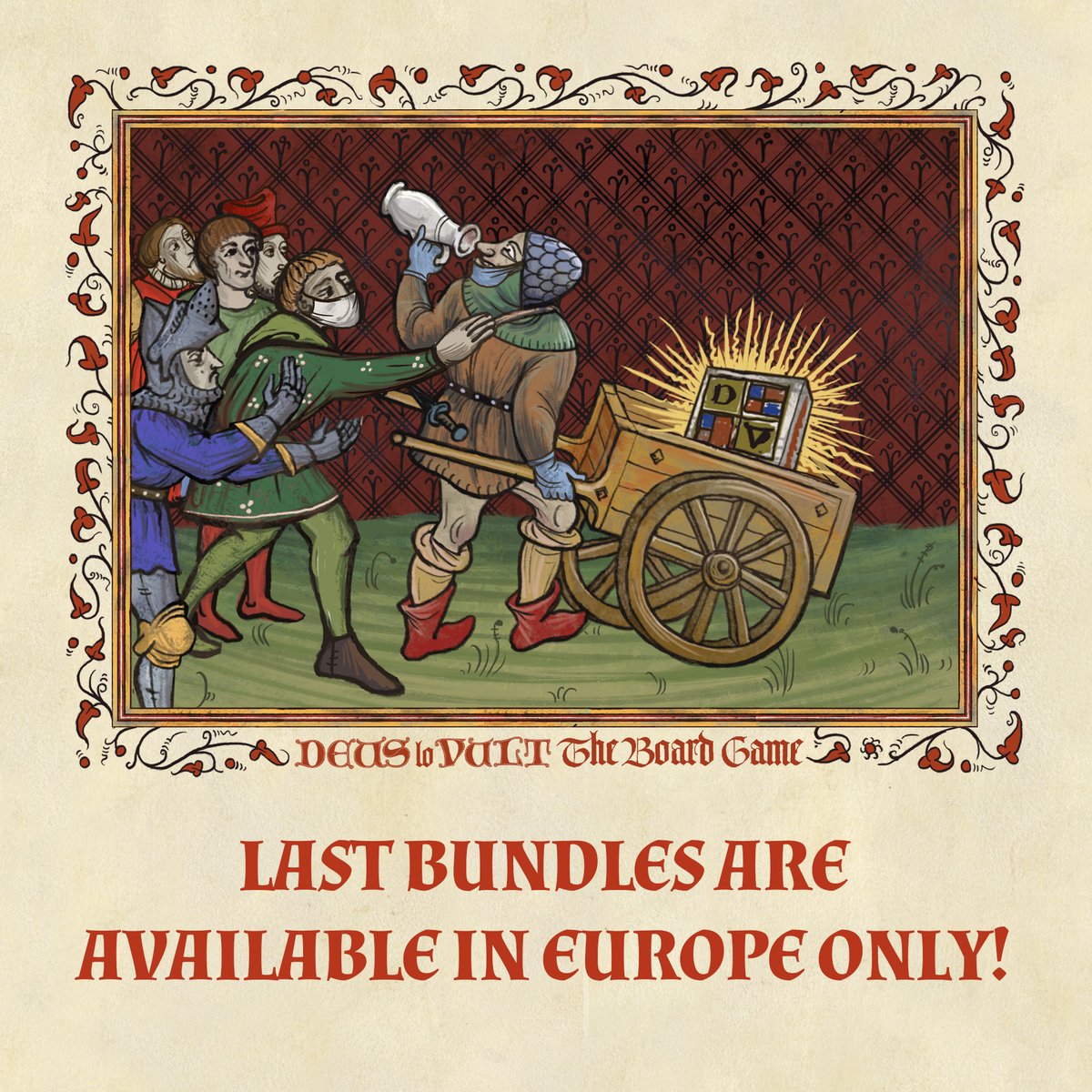 HiatusGames's tweet image. Urbi et Orbi! We formally declare that the add-ons Knights Templar & Fates and Fortunes are sold out in the USA. This means no copies of them are left in the warehouse, so no bundles are accessible. But the last ones are left in the EU stock, so rush for them until they are gone!