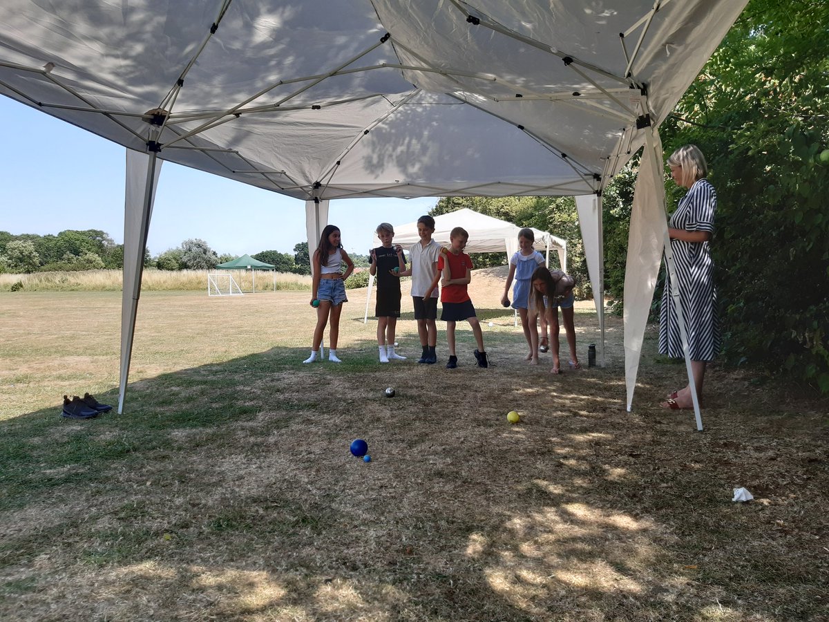 Boules in the shade for French Day! 🇫🇷💙