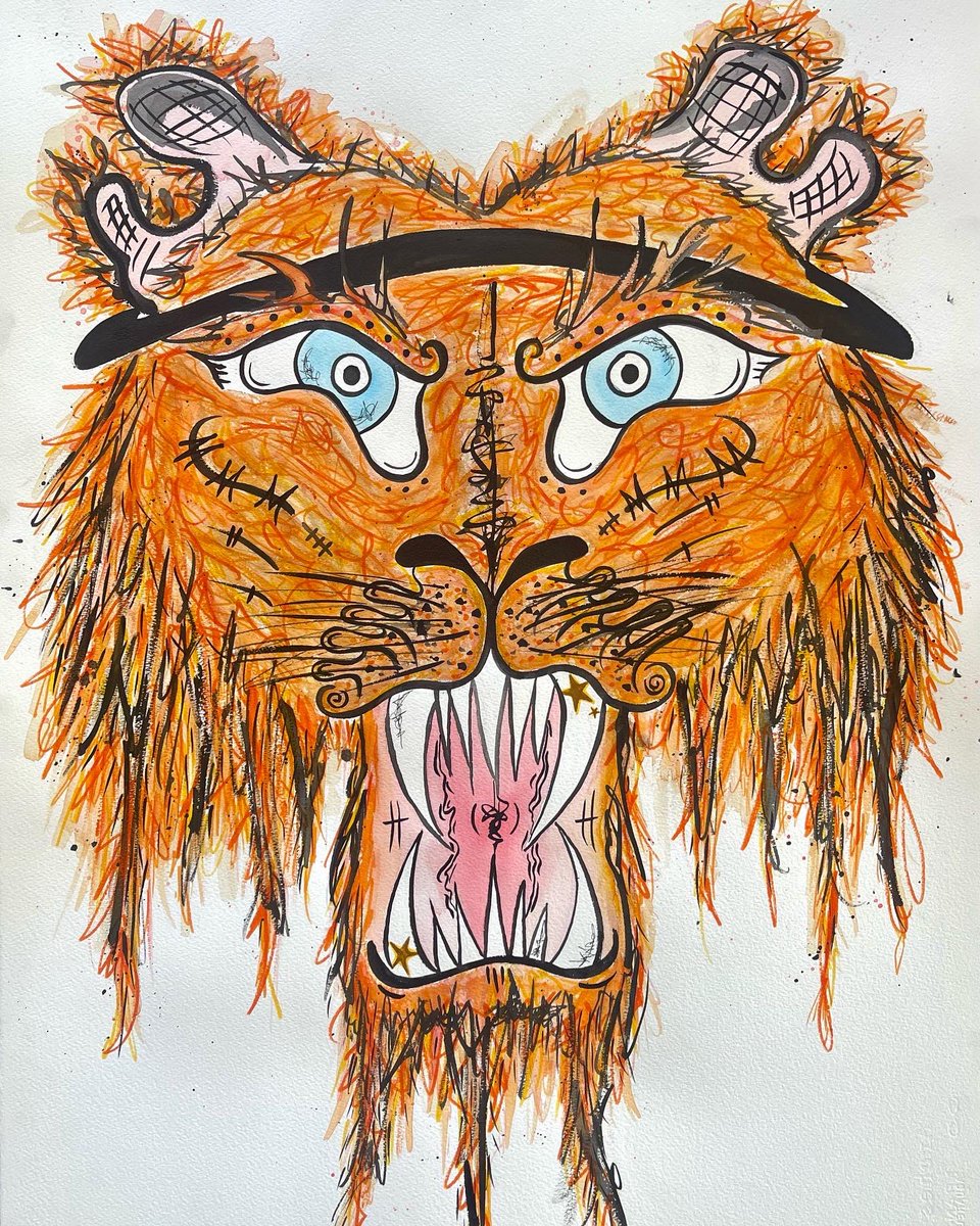 mxpermuy's tweet photo. MAJESTY - Tiger Poster 01 - Watercolor + India Ink - 2022 https://t.co/2i5ZZPHc96