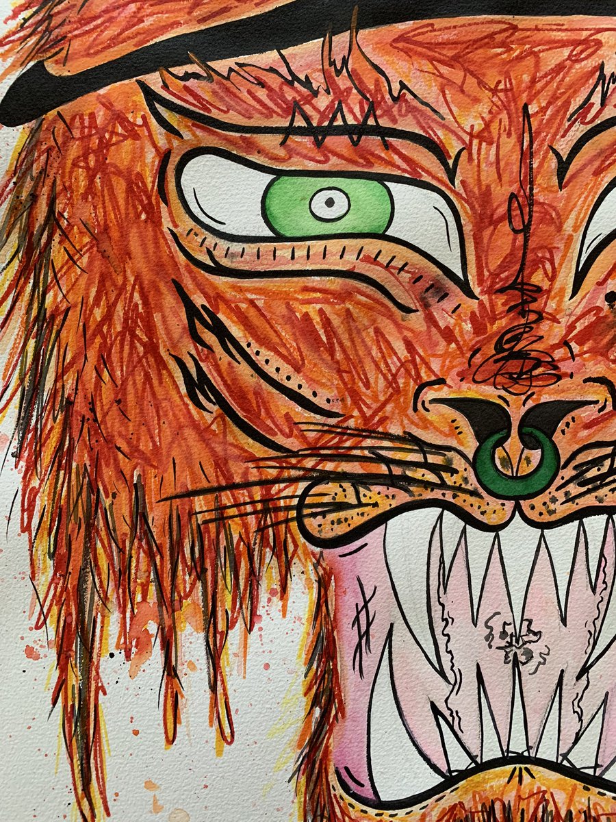 mxpermuy's tweet photo. WARRIOR - Tiger Poster 2 - Watercolor + India Ink - 2022 https://t.co/jxUVLoY026