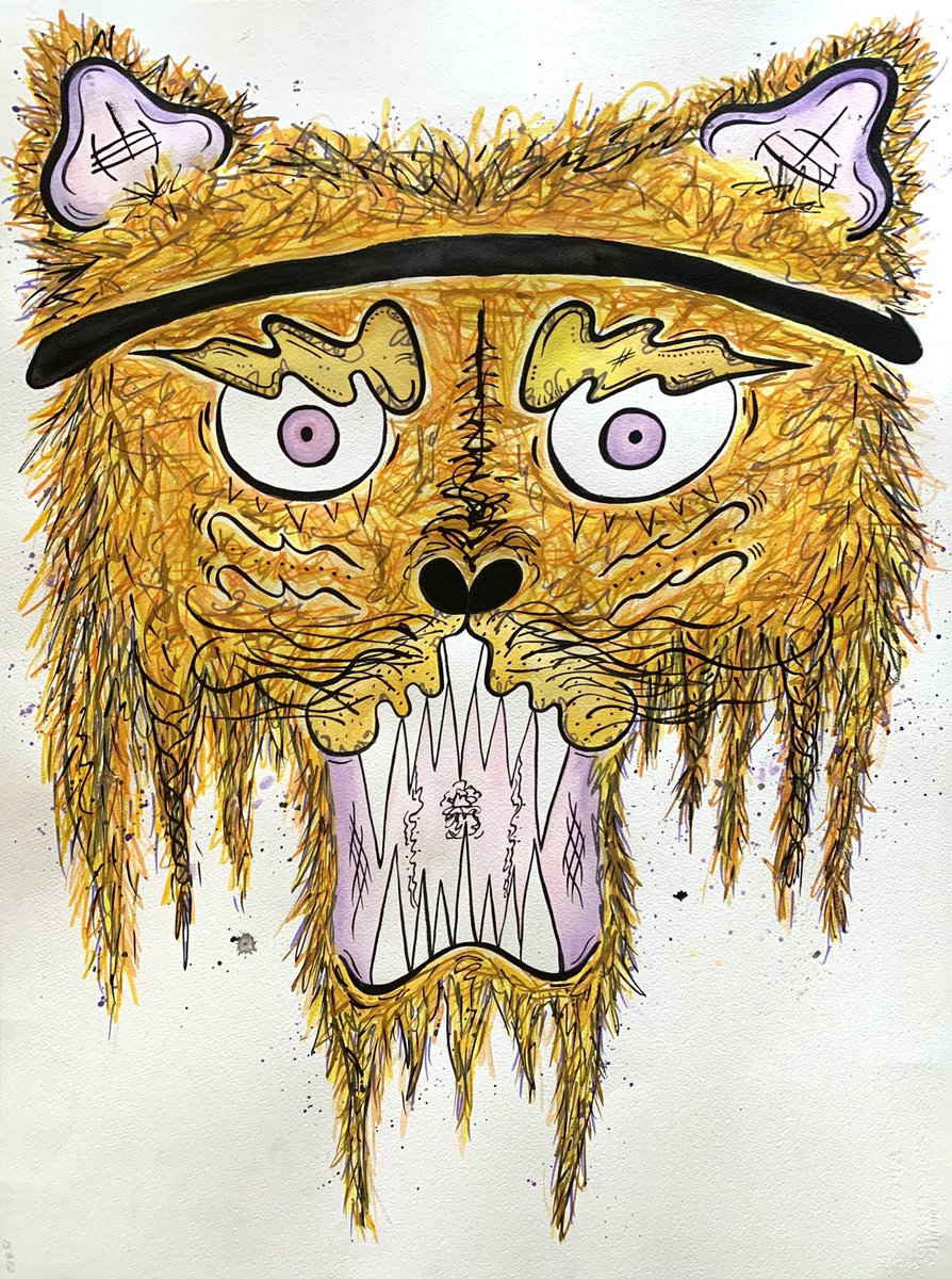 mxpermuy's tweet photo. MAGICIAN - Tiger Poster 3 - Watercolor + India Ink - 2022 https://t.co/euNoWWKpD8