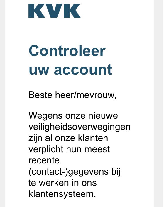 barbarahertogs's tweet photo. @KVK_NL Heb er net 2 ontvangen. Leek heel erg echt!
Maar de wow link verklapte het.
En de afzender. https://t.co/PgyIkjIyBF