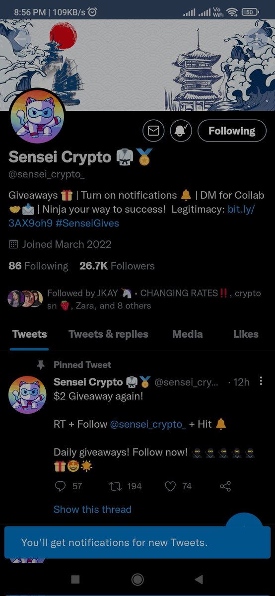 Samcity999's tweet photo. @YunaPromotes_ @sensei_crypto_ https://t.co/6XRmPRif0z