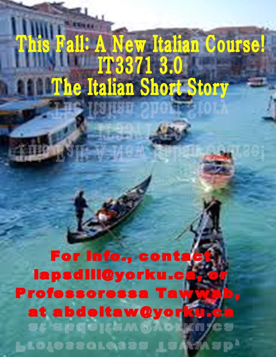 YORK U DLLL (@yorku_dlll) on Twitter photo THIS FALL!!! A NEW ITALIAN COURSE!!!! Feel free to contact us with any questions!!! #DLLL #Italian #yorkuniversity #yorku #yorkulaps <a href="/yorkulaps/">Faculty of Liberal Arts & Professional Studies</a> THIS FALL!!! A NEW ITALIAN COURSE!!!! Feel free to contact us with any questions!!! #DLLL #Italian #yorkuniversity #yorku #yorkulaps <a href="/yorkulaps/">Faculty of Liberal Arts & Professional Studies</a>