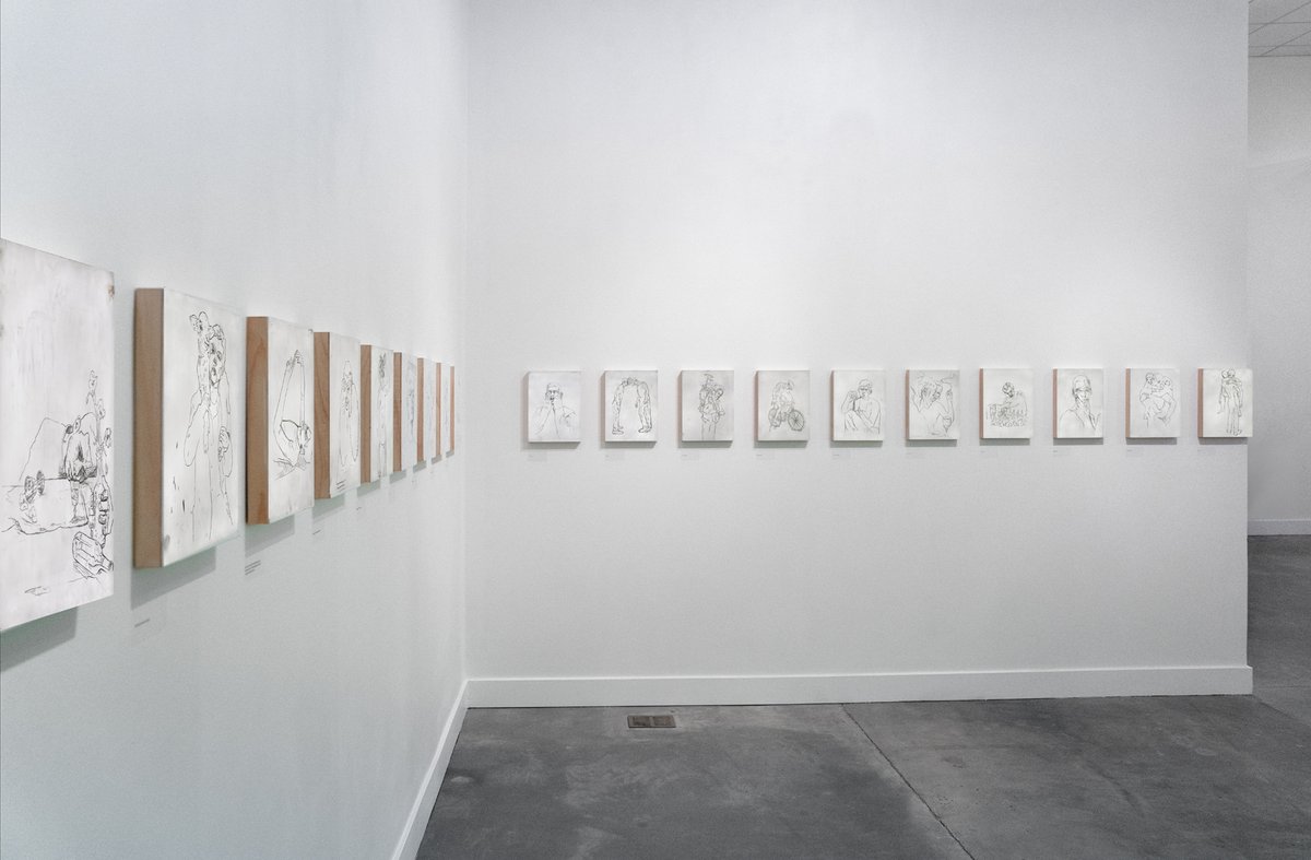 2 weeks left to see these Anthony Goicolea's 36 graphite drawings on frosted mylar film in 'The Windgate Artists in Residence Inaugural Exhibition.' bit.ly/WindgateAIRrec… #anthonygoicolea #graphite #figurative #drawings #finalweeks