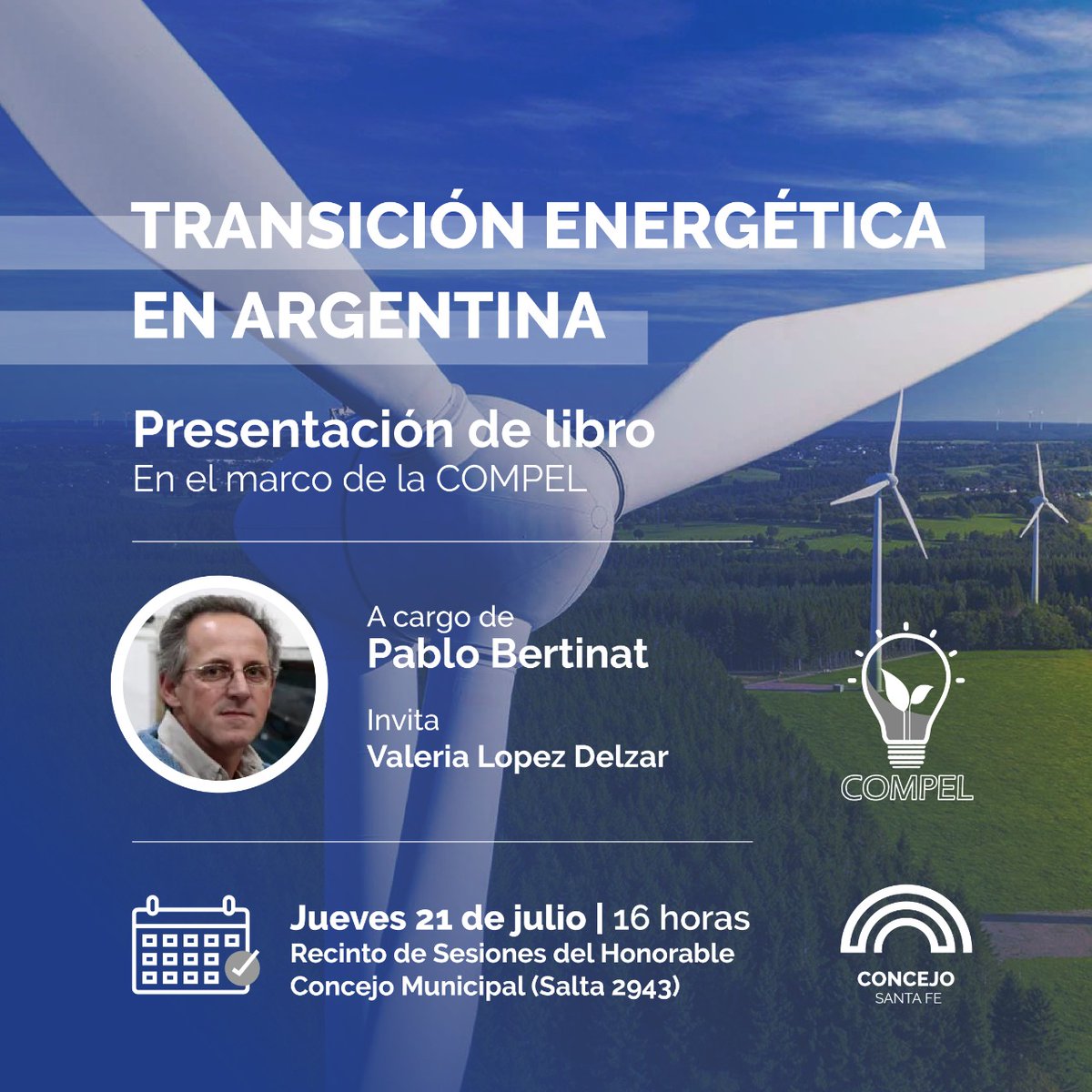 Presentación del libro «La transición energética en la Argentina» en Santa Fe: jueves 21 de julio 16 hs.