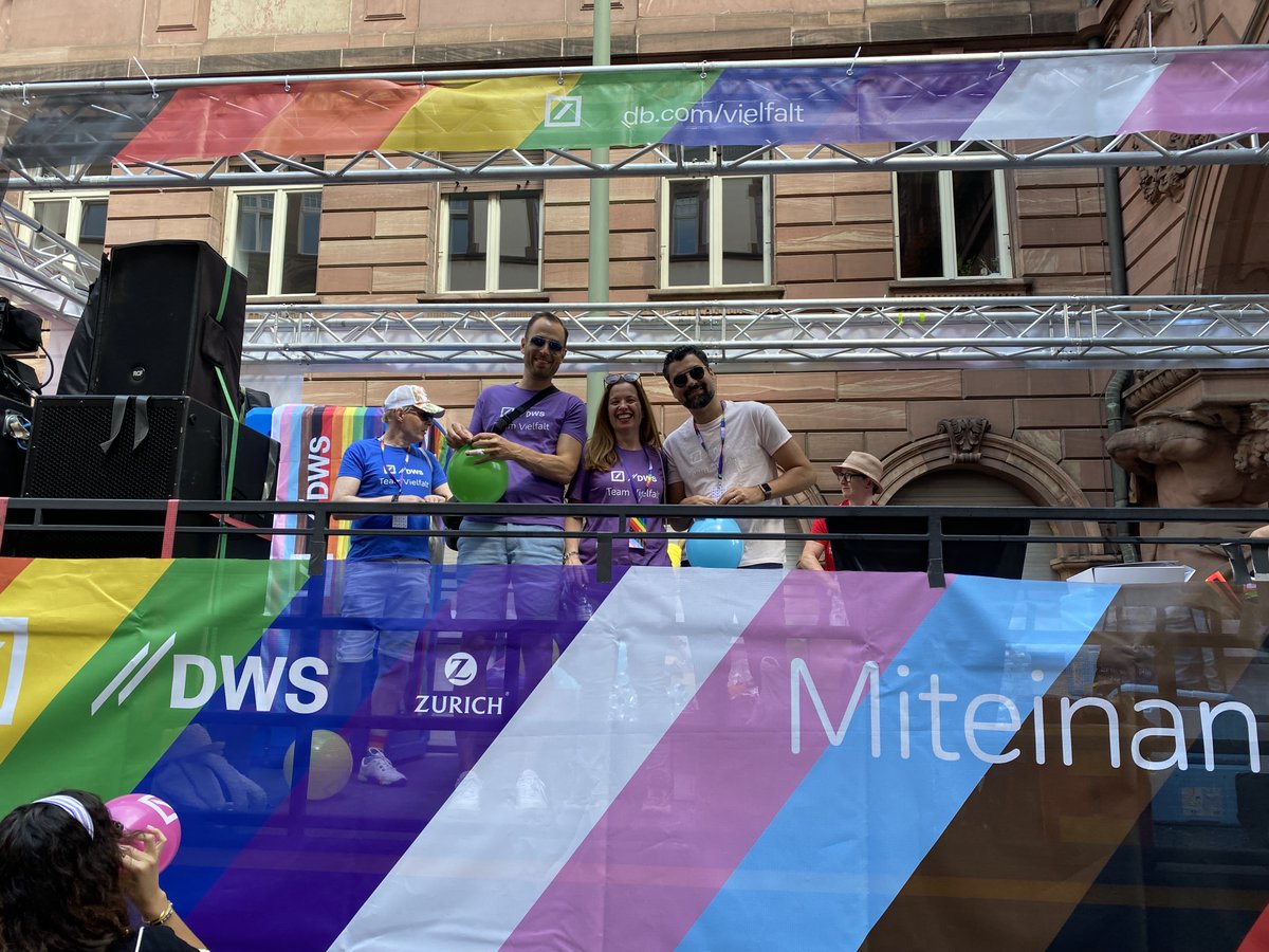 DWS_Group's tweet photo. π³οΈβπ At DWS we take pride in Diversity, Equity and Inclusion. Our participation at the Christopher Street Day parade in Frankfurt underlines our commitment and demonstrates that we are βwalkingβ the talk. Happy Pride. #InvestInEquality #DWSpride π #CSD https://t.co/aeUptCiMRd