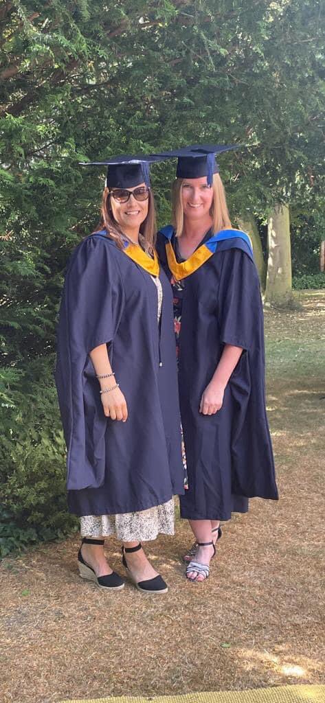 MehtCare's tweet photo. Huge congratulations to our amazing team members Jennie Hatcher and Joanne Agg on graduation day. Great achievement of MSc in Advanced Nursing  🎉🎉 Advancing nursing practice. @agg_joanne @EDBroomfield @suzannehoare @MSEloveNURSING https://t.co/L39ndOeQMj