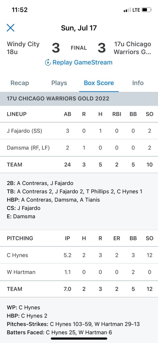 Charlie Hynes Baseball tweet media