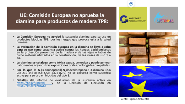 inteligencia_me's tweet photo. De la gama de #biocidas protectores de la #madera frente a organismos nocivos se encuentra la N-(3-aminopropil)-N-dodecilpropano-1,3-diamina, una #sustancia #activa con acción preventiva frente a hongos #basidiomicetos. #UE #normas #UnionEuropea @LPAJimenez @AGEXPORTGT https://t.co/oGXcs1Mggr