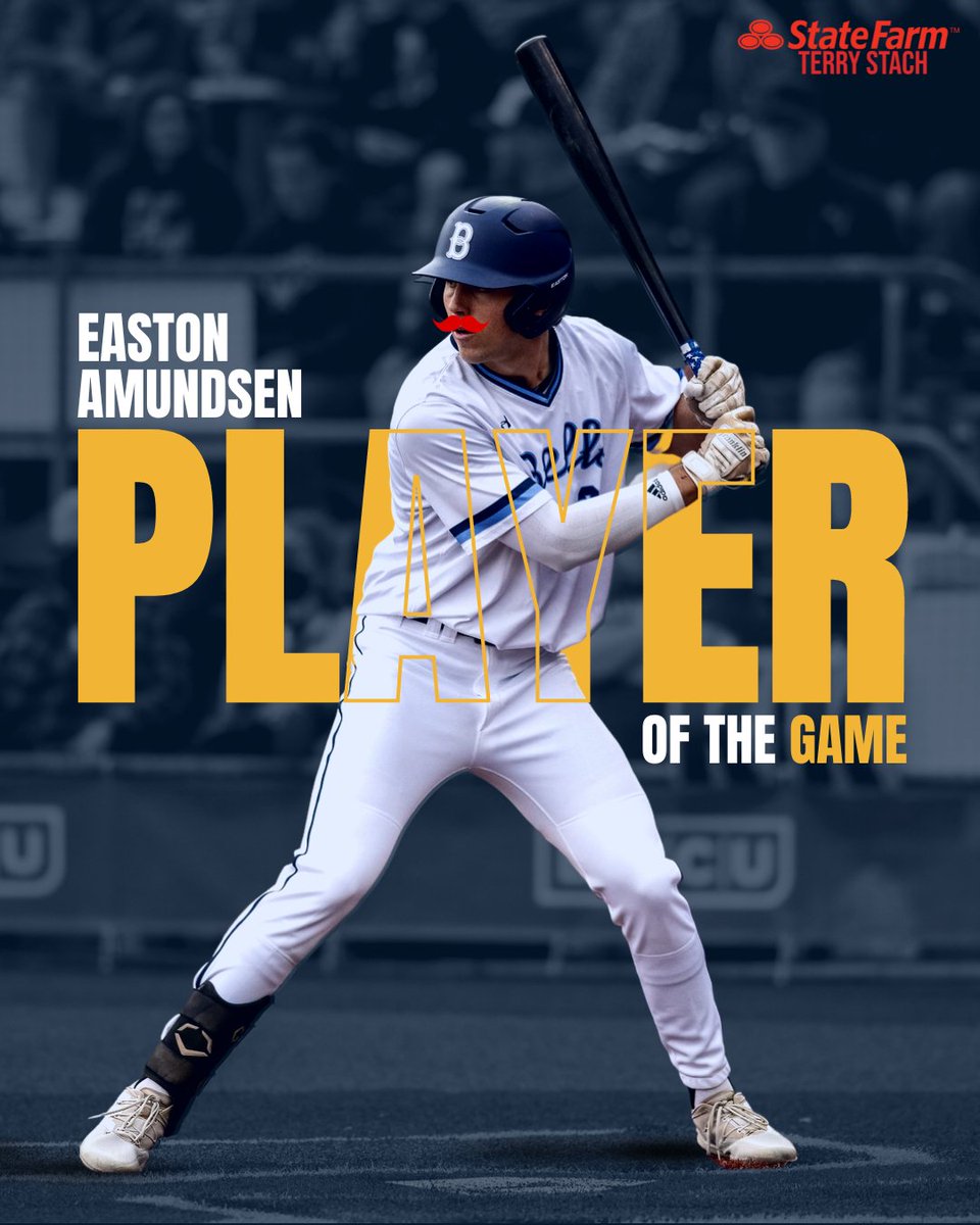 POV: you woke up sporting a Terry Stach 👨

Easton Amundson earned last night's Player of the Game with a 5 for 5 and 2 RBIs. Well done Bells!