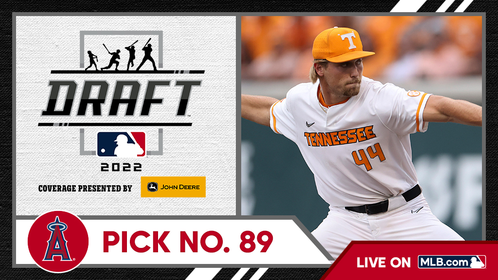 MLBDraft's tweet photo. With the 89th pick, the @Angels select @Vol_Baseball right-handed pitcher Ben Joyce, No. 112 on the Top 250 Draft Prospects list.

Watch live: https://t.co/Vpb66VBrPo https://t.co/HXSkVU4T9s