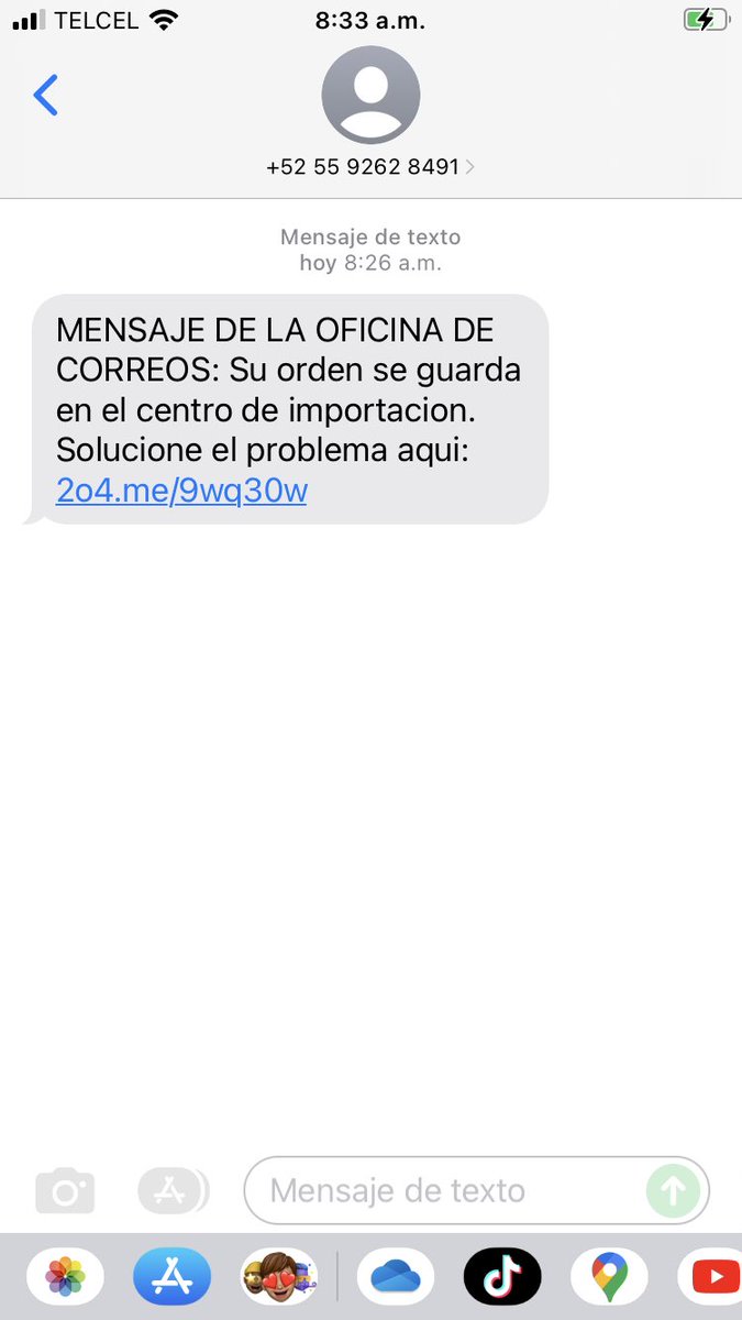 JUDITH_CATALINA's tweet photo. MENSAJE DE LA OFICINA DE CORREOS: Su orden se guarda en el centro de importacion. Solucione el problema aqui: https://t.co/na6Z8FaPVE 

Yo no le pique al link ese 👆🏻 porque se que no he pedido nada que llegue por correos.  

#fraude  
@Edgarmolinas @gildavap @FanoCampoy @nmas https://t.co/C24uEbI0rD
