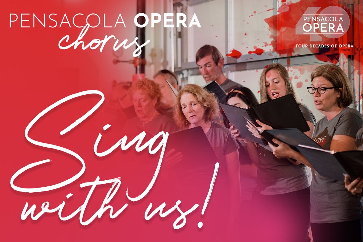 PensacolaOpera's tweet photo. Sing with us! 🎶 Auditions are right around the corner for participation in this year's Opera Chorus! Learn more about the Pensacola Opera Chorus and the audition process: https://t.co/FnLH5xaUZJ https://t.co/Vi1e1dQvmC