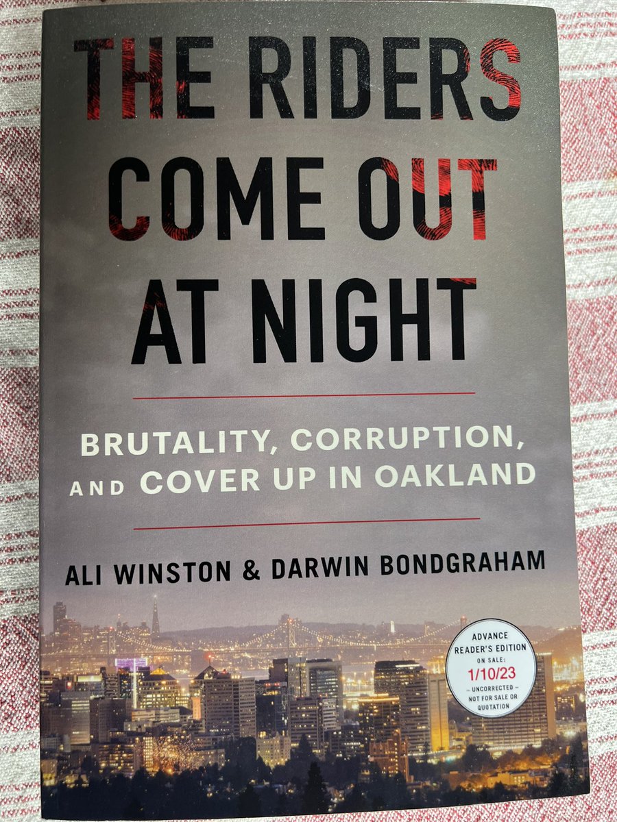 awinston's tweet image. For the past 2 years, @DarwinBondGraha & I have been plugging away on our history of OPD & Oakland, trying to get at the deeper story behind the longest-running police reform saga in the US.
THE RIDERS COME OUT AT NIGHT publishes 1/10/23. Preorder here simonandschuster.com/books/The-Ride…