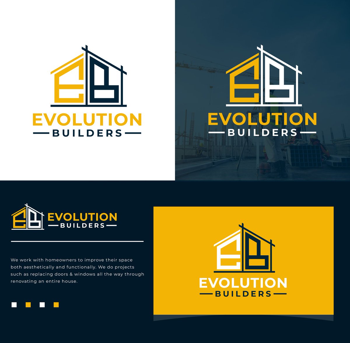 Logo design for a commercial construction company. My initial concept is letter E+B+Home

Looking for a custom logo ? DM me 

#logo #logodesigner #graphicdesigner #contractor #builder #homebuilder #remodeling #customhome #handyman #roofing #carpentry #HomeDecor #plumbing