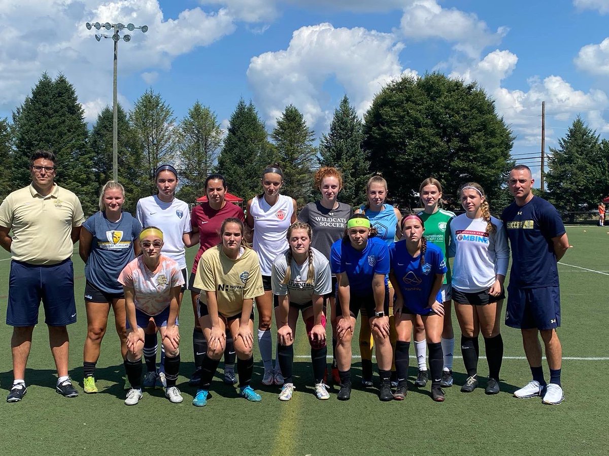 cssoccercamp's tweet photo. All these team pictures, but here are a couple of the GK Union with coaches Mike Melton of the United States Naval Academy and Joe Alianiello from Juniata College. The GKs really brought it this week and were a lot of fun to work with! #gkunion #cssc22 https://t.co/HX72DzPZGr