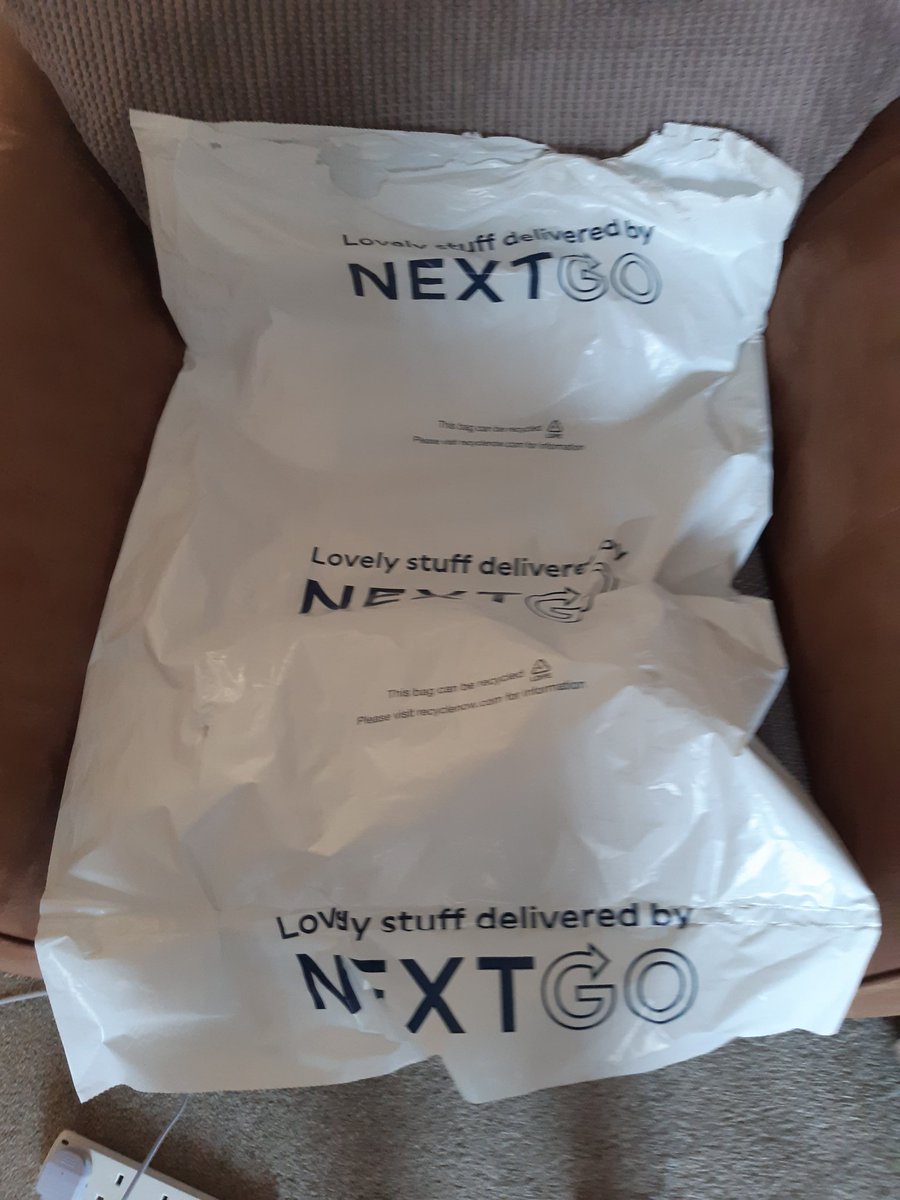 VJSunshine01's tweet photo. @NextClothing this is a dreadful waste of plastic! Please change your ways. 
A pair of shorts came in this huge bag. https://t.co/I8JZWSHx28