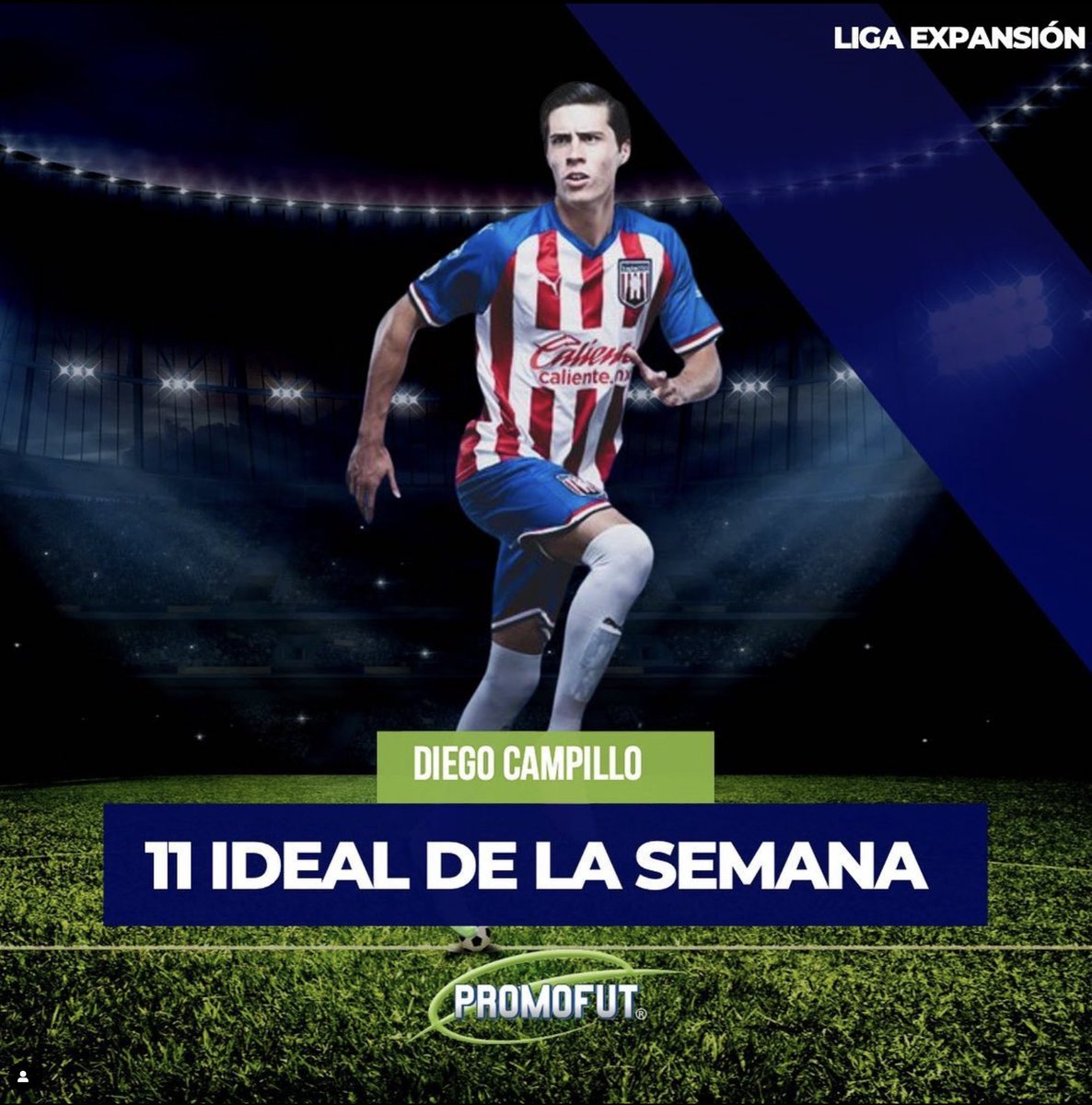 PROMOFUToficial's tweet photo. ¡Felicidades por ser parte del 11 ideal de la semana Diego! 🙌🏼⚽️ https://t.co/YbGZ1z5yM5
