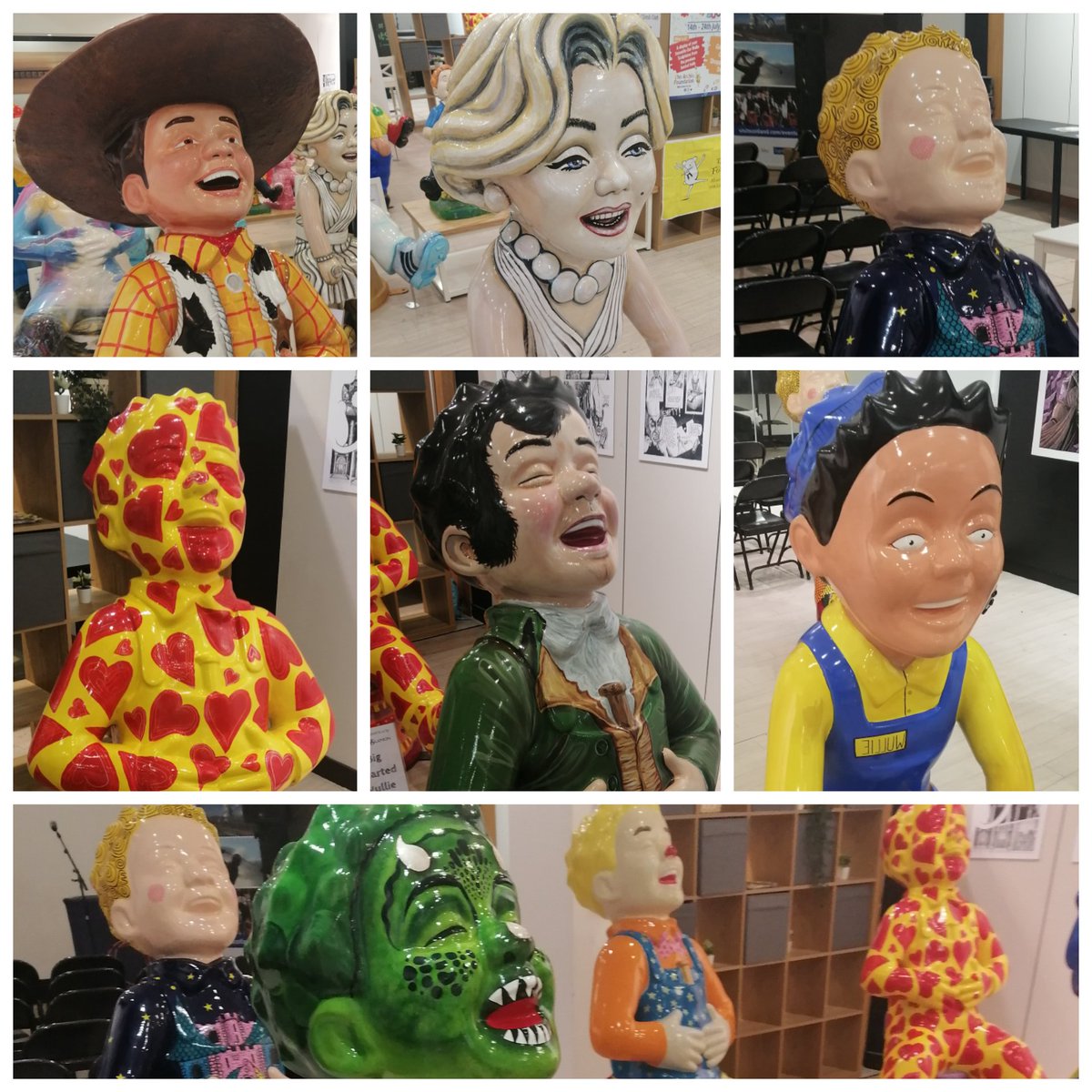 DundeeCulture's tweet photo. πβ€οΈ Great to see the Oor Wullie statues again in Dundee at the Overgate as part of the #DundeeSummerStreets Festival! Donation box there too for @archietayside! https://t.co/ImH0KVmmie