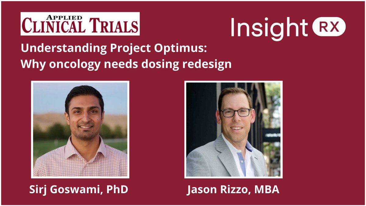 InsightRX's tweet photo. FDA’s #ProjectOptimus requires a new design for #oncology #ClinicalTrials. In @Clin_Trials, InsightRX shares how companies can prepare for new #DoseSelection and #DoseOptimization strategies and predict dose-specific #AdverseDrugEvents: https://t.co/FviQ1netJm #PrecisionDosing https://t.co/W6HrbpdtNo