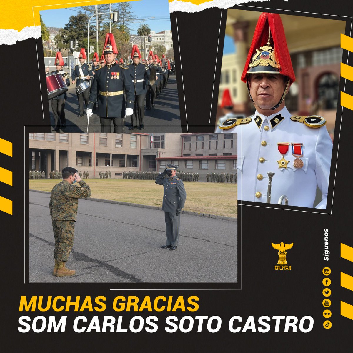 En la iniciación de servicio, se despidió al SOM Carlos Soto Castro, que se acoge a retiro luego de más de 30 años de carrera militar, destacando por su excelente servicio, entrega y dedicación.

POSTULA HOY !!!  Acepta el desafío y sé parte del proceso de #admisión2023