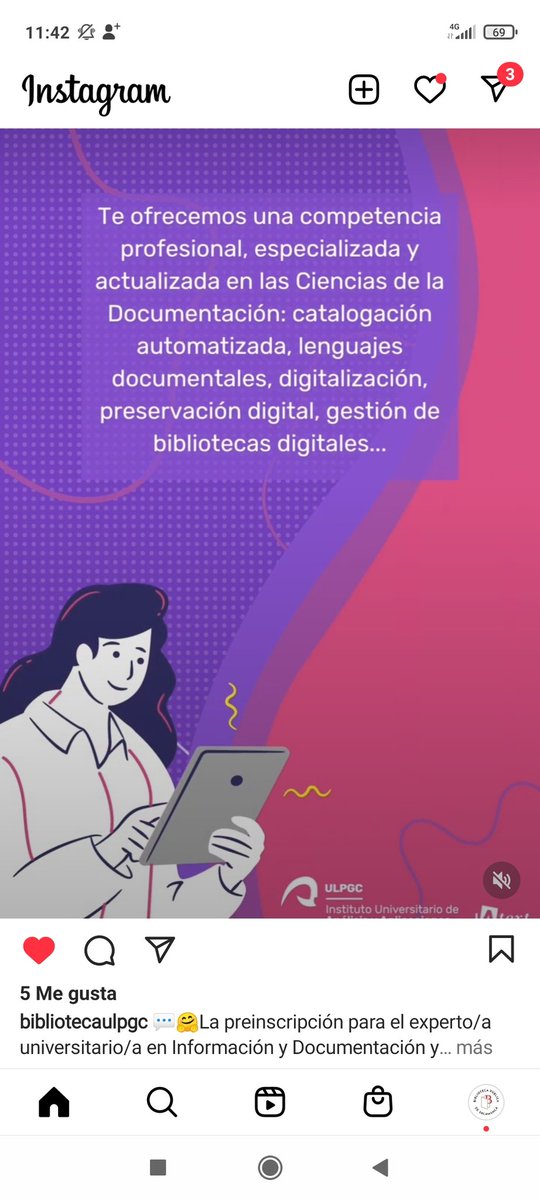 fcampal's tweet image. Entorno seguro de aprendizaje, contenidos actualizarlos y relevantes, puesta al día en Información y Documentación y buena relación calidad-precio en el  @infodoculpgc de la @ULPGC
👉¡No te quedes sin plaza y forma parte de la comunidad #InfoDocULPGC!
formacioninfodoc.ulpgc.es