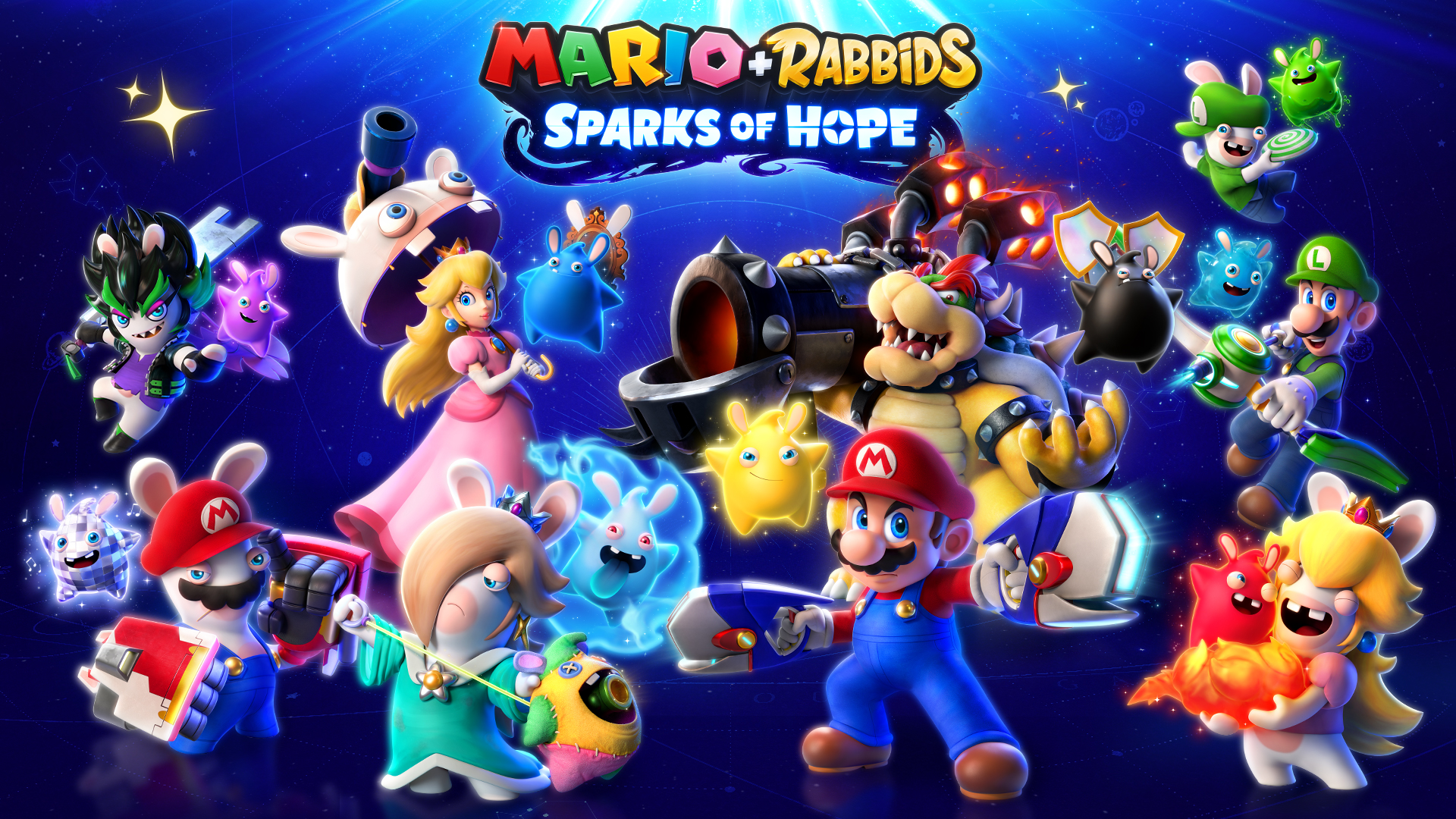 Mario + Rabbids Sparks of Hope on X: Now that is one impressive crew of  Mario, the Rabbids, their friends and the powerful Sparks stepping in to  save the galaxy. Join them