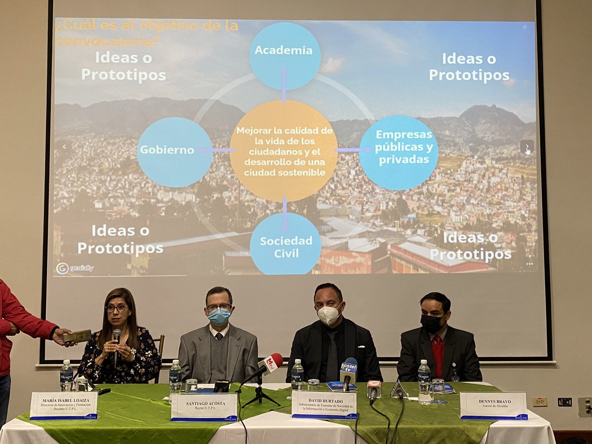 Cerramos la socialización de la #ConvocatoriadeRetosdeInnovaciónAbierta con la rueda de prensa de nuestra institución <a href="/utpl/">🎓 UTPL</a> junto con los organizadores #Mintel y #ParqueCientíficoyTecnológicoUTPL   <a href="/yuboxcom/">YUBOX</a> <a href="/HuaweiMobileEc/">Huawei Mobile Ec</a> <a href="/GrupoEdutec/">Grupo EDUTEC</a> <a href="/BancodeLoja_/">Banco de Loja S.A</a> <a href="/Kradac_/">Kradac®</a>