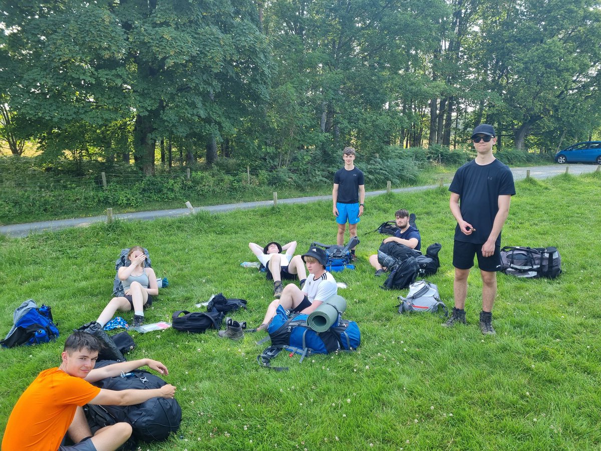 Gold DofE  Chilling before we set op our tents!