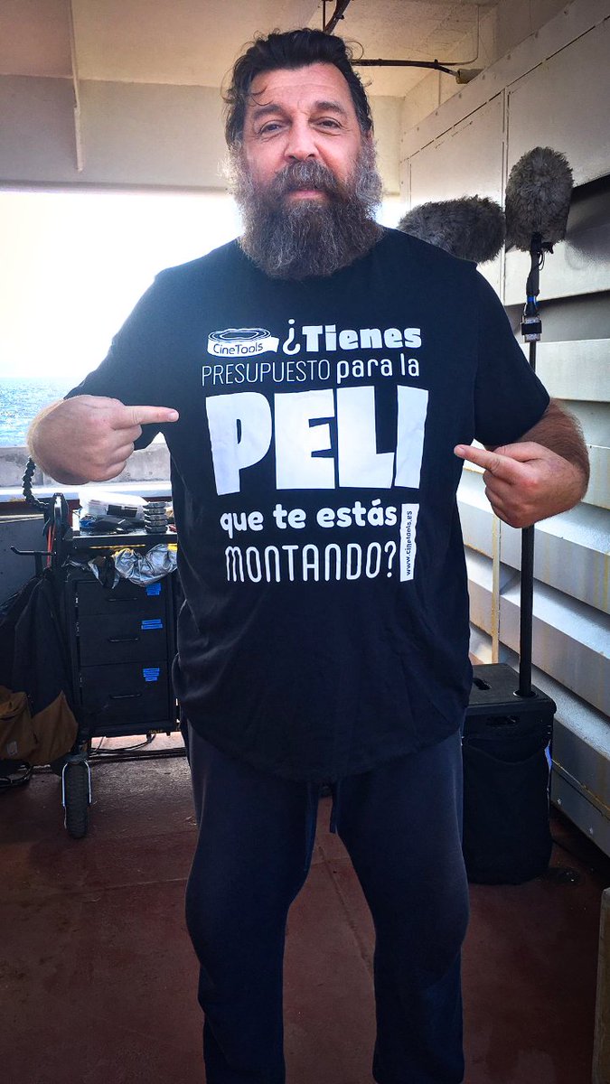 cine_tools's tweet photo. Nos encanta que te guste nuestra camiseta @hovikkeuchkerian @Hovik_KB. 
Cuenta con una de la nueva edición que sacaremos en otoño si nos prometes que vienes a buscarla y nos invitas a un vinito! 
#lacasadepapel #LCDP #Bogotá #cinetools #filmcrewexpendables  #rodaje #cameracrew https://t.co/FMB3tJSC7g