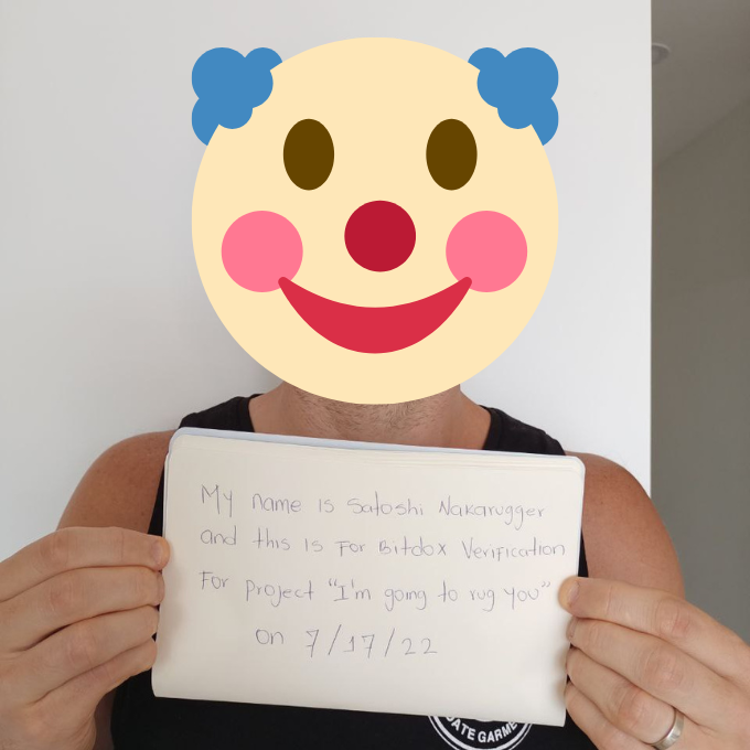 AssureDefi's tweet photo. Roll up roll up for your #BitDox #KYC verification where you can get a KYC certificate just by submitting a selfie with a written note with no other personal details!
If you see a project verified by these guys, you should run a mile 🏃🏼
@BitDox_KYC ⛔️
1/3 ⬇️
#defi #rugpull https://t.co/3VuamhdvGU