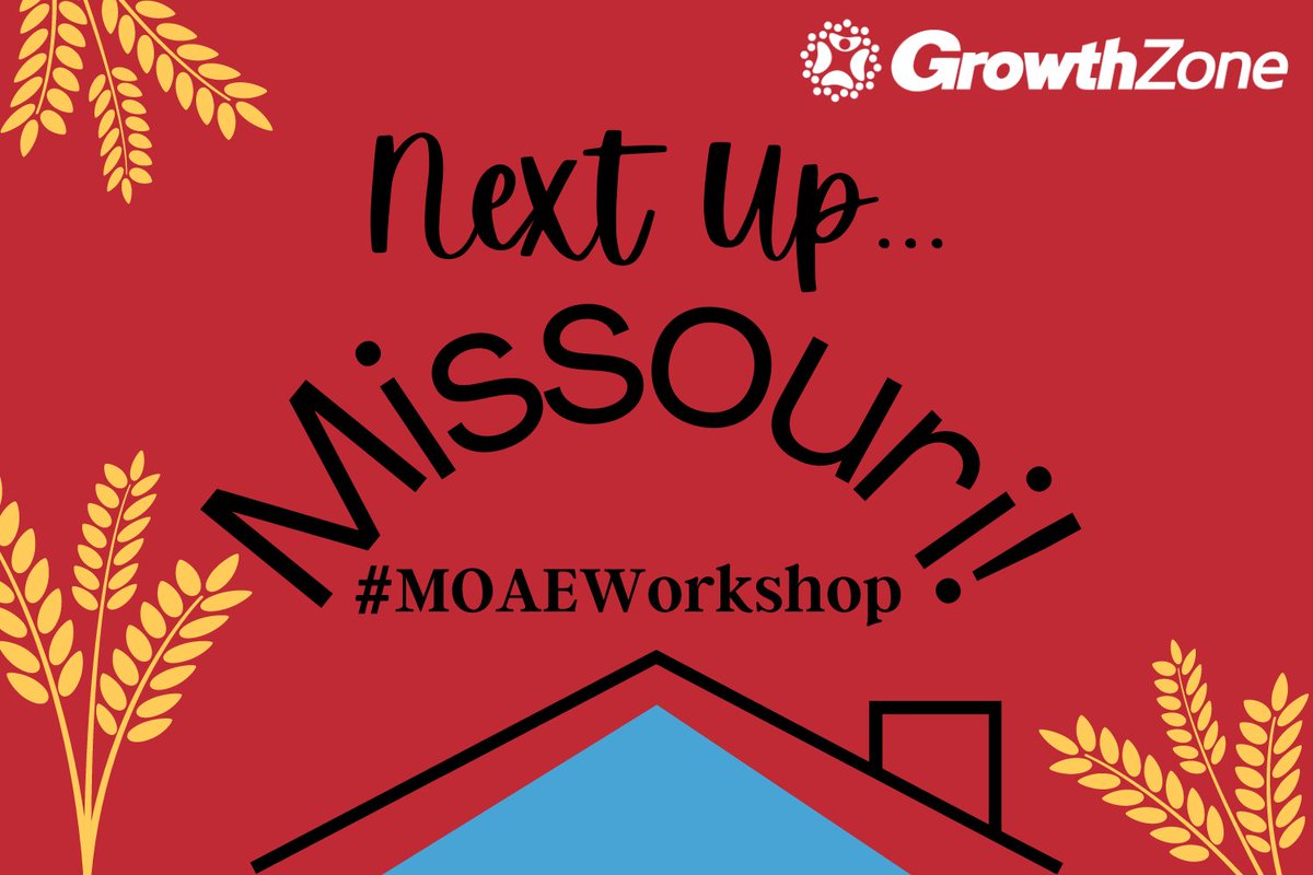 GrowthZoneAMS's tweet photo. Next Up, GrowthZone is headed to Missouri for the @morealtors AE Workshop! #MORealtors #Missouri #AEWorkshop #RealEstateAssociations #GrowthZoneRealEstateEdition #SmarterAssociationSoftware #GrowthZone https://t.co/2P5j3ReYly