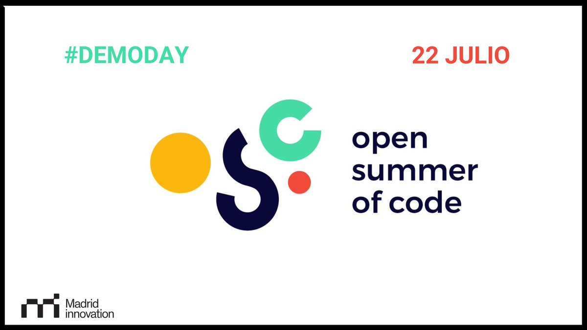 🟠 Este viernes se celebra el #Demoday del Open Summer of Code 22!

🙋‍♀️Los estudiantes que han participado en el programa  
<a href="/osocode/">open summer of code</a> de #códigoabierto presentan sus proyectos en <a href="/LaNaveMadrid/">La Nave</a>  y puedes asistir 👇

cutt.ly/VLGpKXF