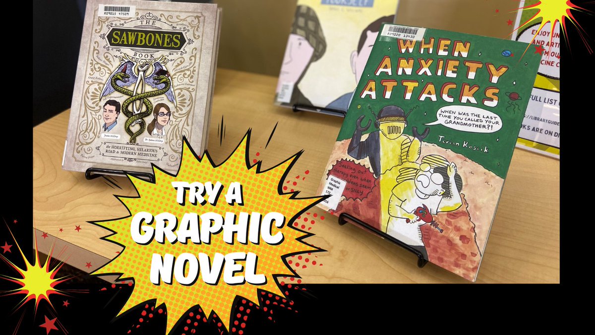Lamar Soutter Library at UMass Chan Medical School (@umasschanlib) on Twitter photo Enjoy unique stories and artistic styles from our Graphic Medicine collection. Books are displayed throughout the library. View the full list of books on the book display resource guide: libraryguides.umassmed.edu/book-displays/… <a href="/UMassChan/">UMass Chan Medical School</a> <a href="/UMassChanSOM/">T.H. Chan School of Medicine at UMass Chan</a> <a href="/UMassChanGSBS/">Morningside Graduate School of Biomedical Sciences</a> Enjoy unique stories and artistic styles from our Graphic Medicine collection. Books are displayed throughout the library. View the full list of books on the book display resource guide: libraryguides.umassmed.edu/book-displays/… <a href="/UMassChan/">UMass Chan Medical School</a> <a href="/UMassChanSOM/">T.H. Chan School of Medicine at UMass Chan</a> <a href="/UMassChanGSBS/">Morningside Graduate School of Biomedical Sciences</a>