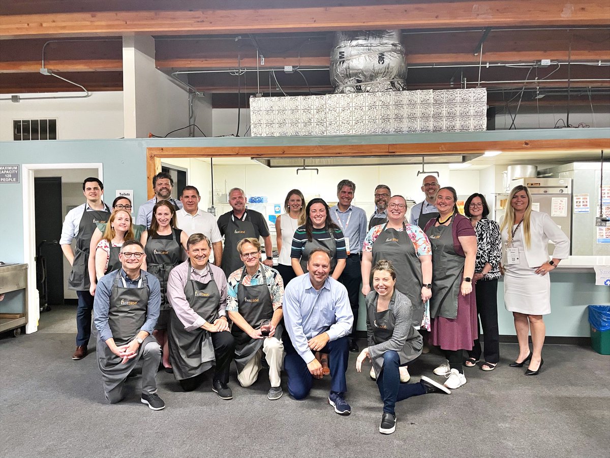 fastcase's tweet image. Bon Appétit 🇨🇵 

Incredible night hosting a French culinary cooking experience with our Law Librarian friends. We brought together a rich blend of flavors and prepared a Ratatouille, Coq au Vin, and a Salad Lyonnaise, paired with fabulous wine! 

#AALL22 #fastcase #docketalarm